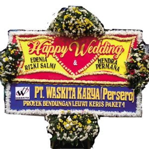 Bunga Papan Wedding 07- 2×1,25m