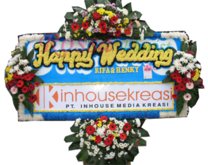 Bunga Papan Wedding 18- 2x1m